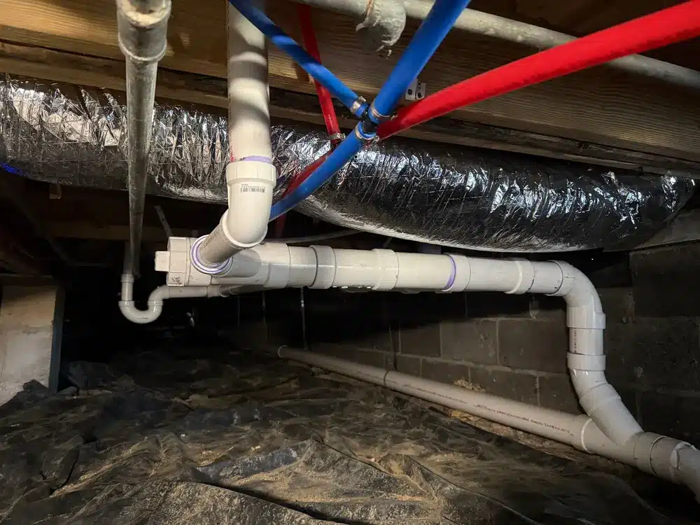repipe job in crawlspace