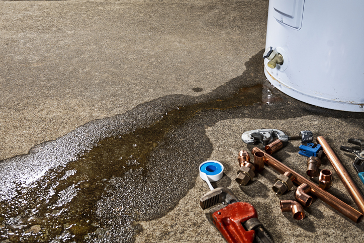 water heater leaking